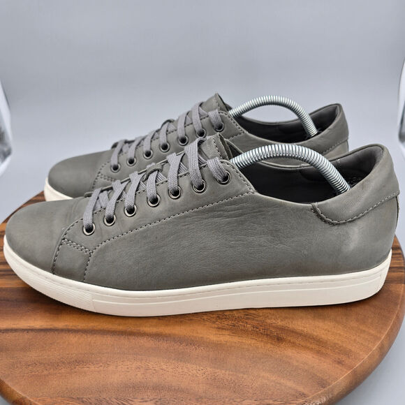 Trask Alder Shoes Men's 11.5 M Gray Leather Sheepskin Lace Up Casual Sneakers - Picture 3 of 9